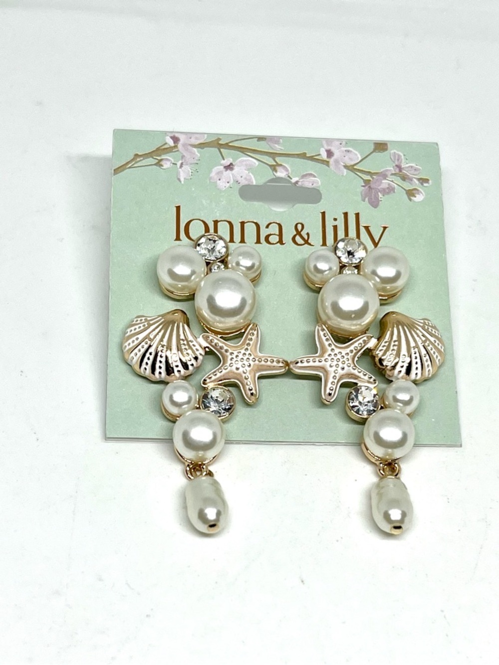 Lonna & Lilly Starfish & Shell Earrings NWT